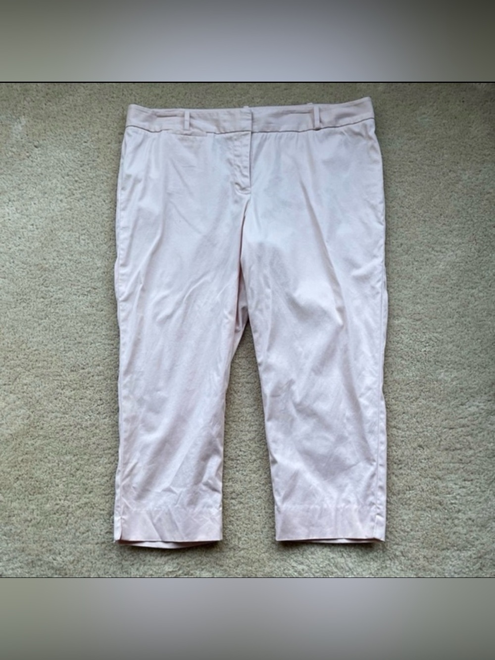 🌻Talbots Light Peach Signature Capri Pants - Size 14 Petite - EUC - Stretch